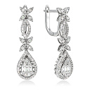 Серьги из белого золота с бриллиантами