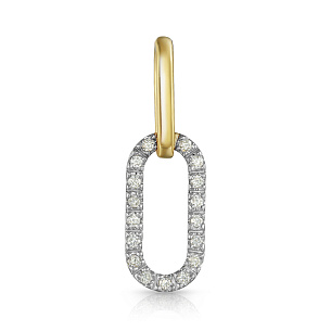 Подвеска из желтого золота с бриллиантами