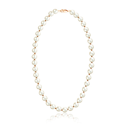 Колье из красного золота с жемчугом