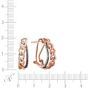 Серьги из комбинированного золота с бриллиантами