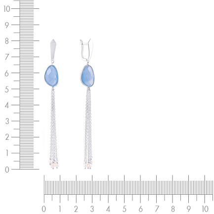 Серьги с английским замком из серебра с жемчугом