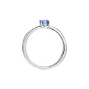 Кольцо из белого золота с танзанитом