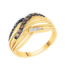 Кольцо из желтого золота с бриллиантами