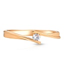 Кольцо из красного золота с фианитом