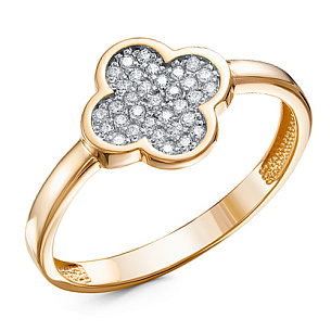 Кольцо из серебра с фианитом