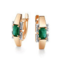 Серьги с английским замком из красного золота