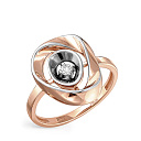 Кольцо из красного золота с бриллиантом