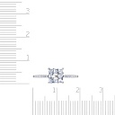 Кольцо из белого золота с фианитом