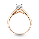 Кольцо из красного золота с фианитом