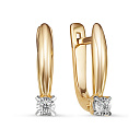 Серьги из красного золота с бриллиантами