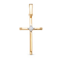 Подвеска из красного золота с бриллиантом