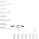 Кольцо помолвочное из белого золота с бриллиантом