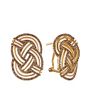 Серьги из желтого золота с бриллиантами