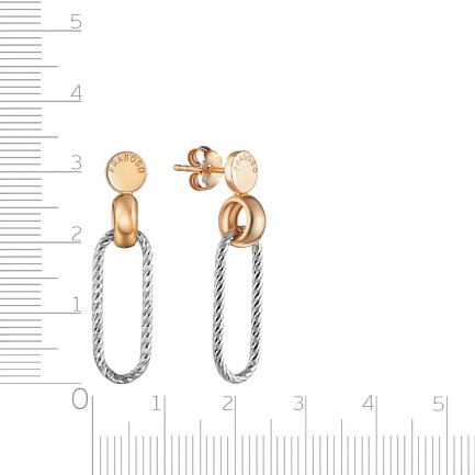 Серьги из серебра с позолотой