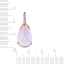 Подвеска из красного золота с бриллиантами, кварцем