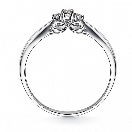 Кольцо из белого золота с бриллиантами