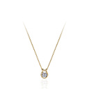 Колье из желтого золота с фианитом