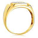 Кольцо из желтого золота с фианитом