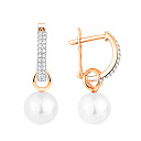 Серьги с английским замком из красного золота