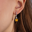 Серьги из белого золота с бриллиантами