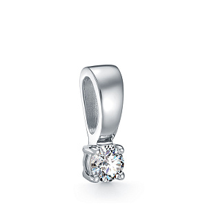 Подвеска из белого золота с бриллиантом