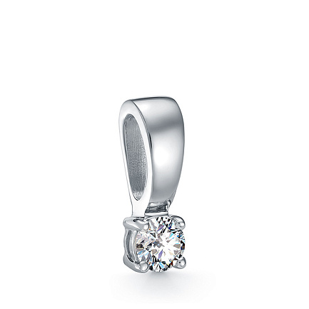 Подвеска из белого золота с бриллиантом