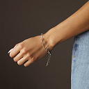 Браслет декоративный из серебра с фианитом