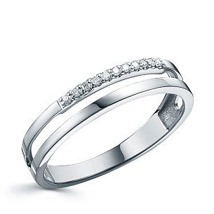 Кольцо из белого золота с бриллиантом