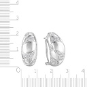 Серьги с французским замком из белого золота с бриллиантами