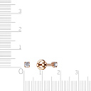 Пусеты из красного золота с бриллиантами