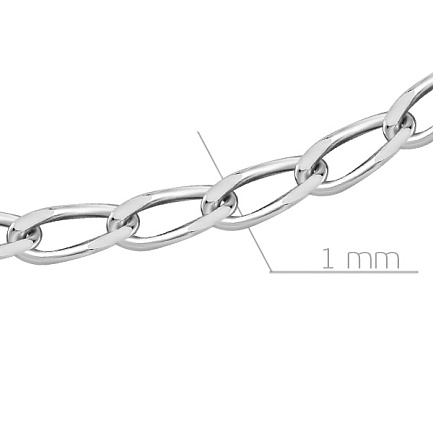 Цепь автомат из серебра, плетение панцирное
