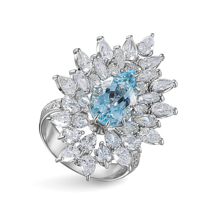 Кольцо из белого золота