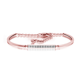 Браслет из красного золота с бриллиантом