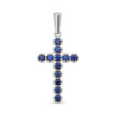 Подвеска из белого золота с сапфирами