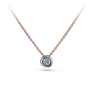 Колье из красного золота с бриллиантом