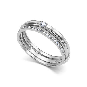 Кольцо из белого золота