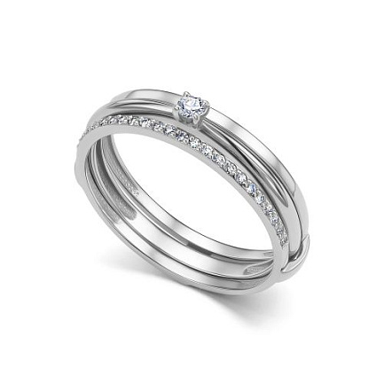 Кольцо из белого золота