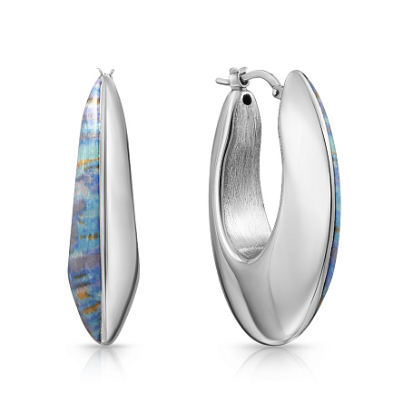 Серьги из серебра с эмалью