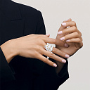 Кольцо из желтого золота с бриллиантами, жемчугом