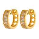 Серьги с английским замком из серебра с фианитами