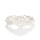 Браслет декоративный из серебра с фианитами