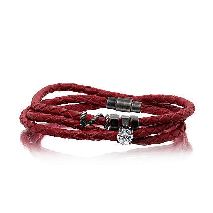 Браслет декоративный из серебра с фианитом