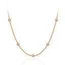 Колье из красного золота с фианитами