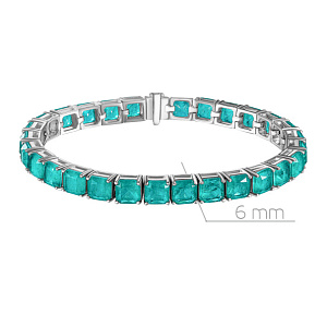 Браслет декоративный из серебра с фианитом