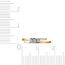 Кольцо из красного золота с фианитом