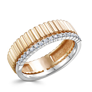 Кольцо из красного золота с бриллиантами