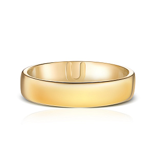 Кольцо обручальное из желтого золота
