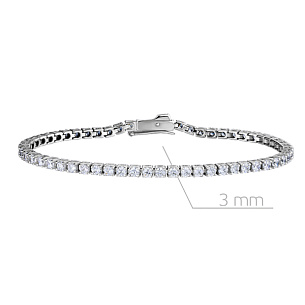 Браслет теннисный из серебра