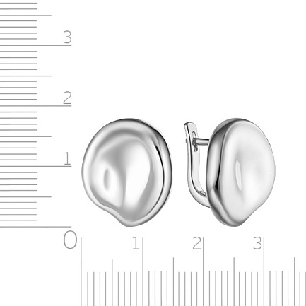 Серьги с английским замком из серебра