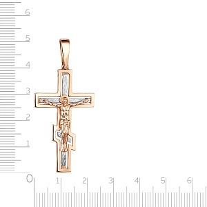 Крест из комбинированного золота